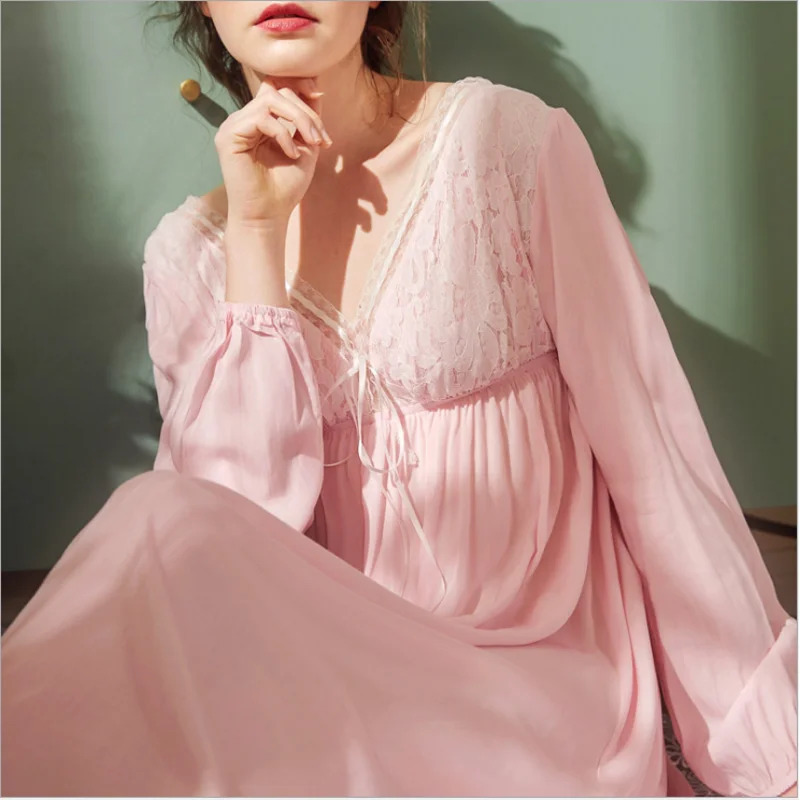 2020 летнее женское сексуальное кружевное Ночное платье женская мягкая хлопковая