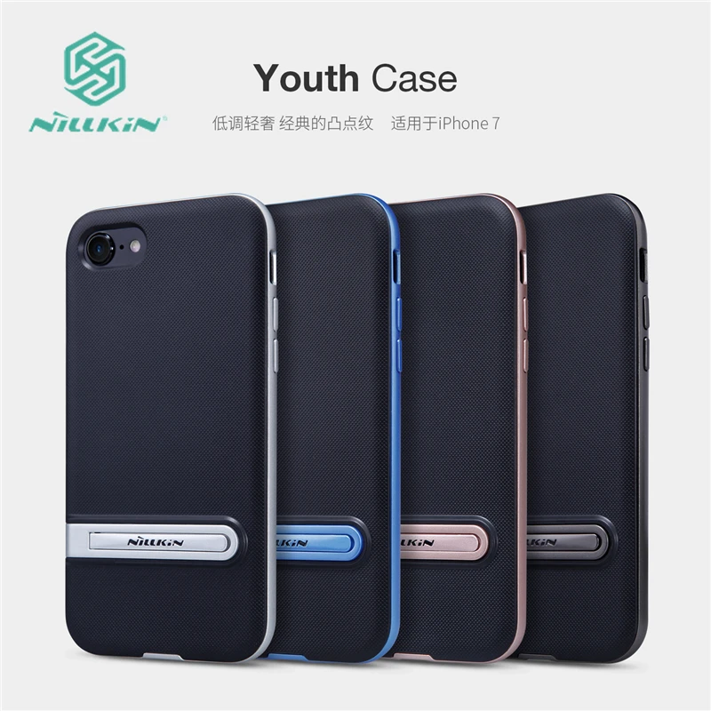 Nillkin для iPhone 7/7 Plus Чехол чехол-накладка из поликарбоната и термополиуретана 2 в 1 дизайн Гибридный чехол для телефона для iPhone7 плюс Чехол на заднюю панель телефона с подставкой держатель