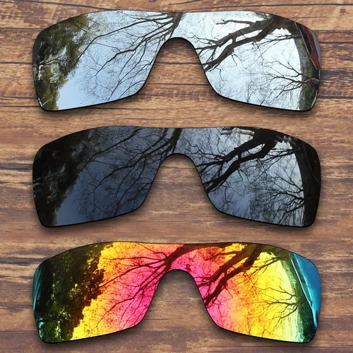 ToughAsNails Polarized Replacement Lenses for Oakley Batwolf Sunglasses- Multiple Options - Цвет линз: Black.Silver.FireRed