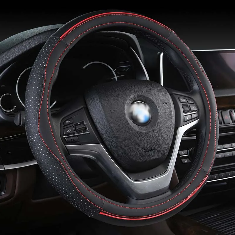 

Summer new car steering wheel cover Four seasons universal handle leather breathable handlebar cover