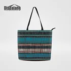 Модная стильная полосатая сумка для покупок Dispalang для женщин, Холщовая Сумка, Большая вместительная сумка для продуктов, сумка-тоут для девушек, дорожная пляжная сумка
