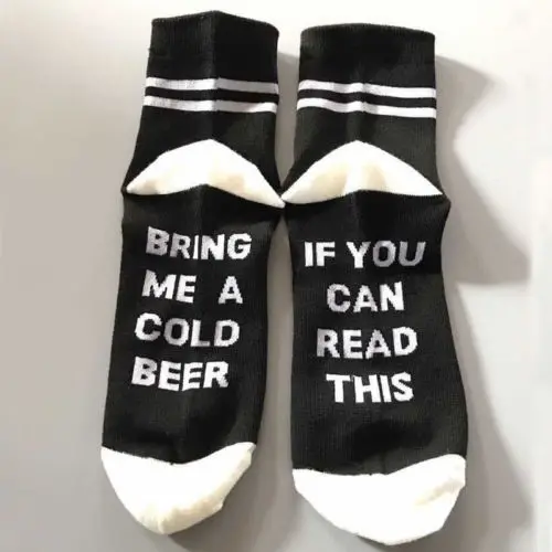 Носки унисекс хлопковые с надписью Bring Me a Beer 1 пара|Носки| |
