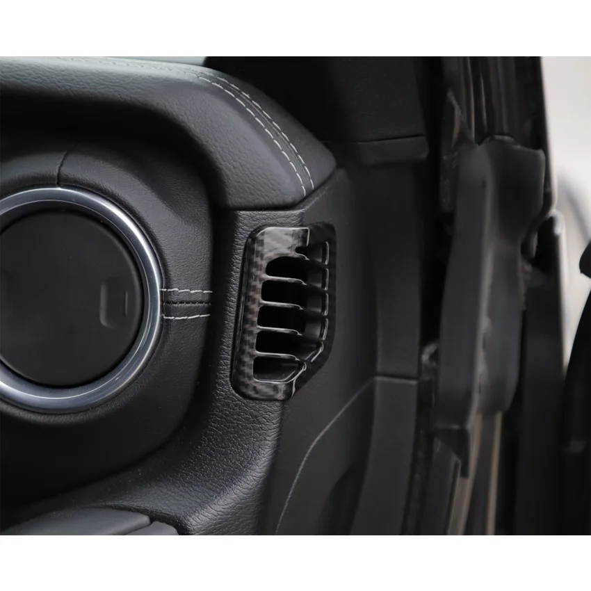 

JXKaFa Fit For Jeep Wrangler JL 2018 Car Interior Dashboard Side Air Vent Frame Bezel Cover Styling Stickers ABS Molding