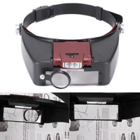 headband magnifier led light head lamp magnifying glass jeweler loupe with led lights 1 5x 3x 6 5x 8x repair tool precision work
