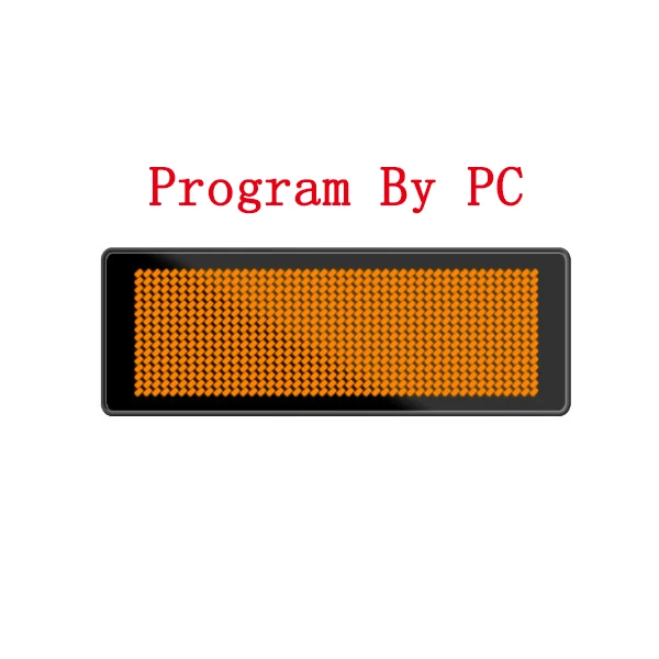 Brief Rechargeable Led Name Tag Mini Digital Bluetooth APP Programmable Scrolling Message Tag Badge Sign Support All Languages - Цвет: Orange-L