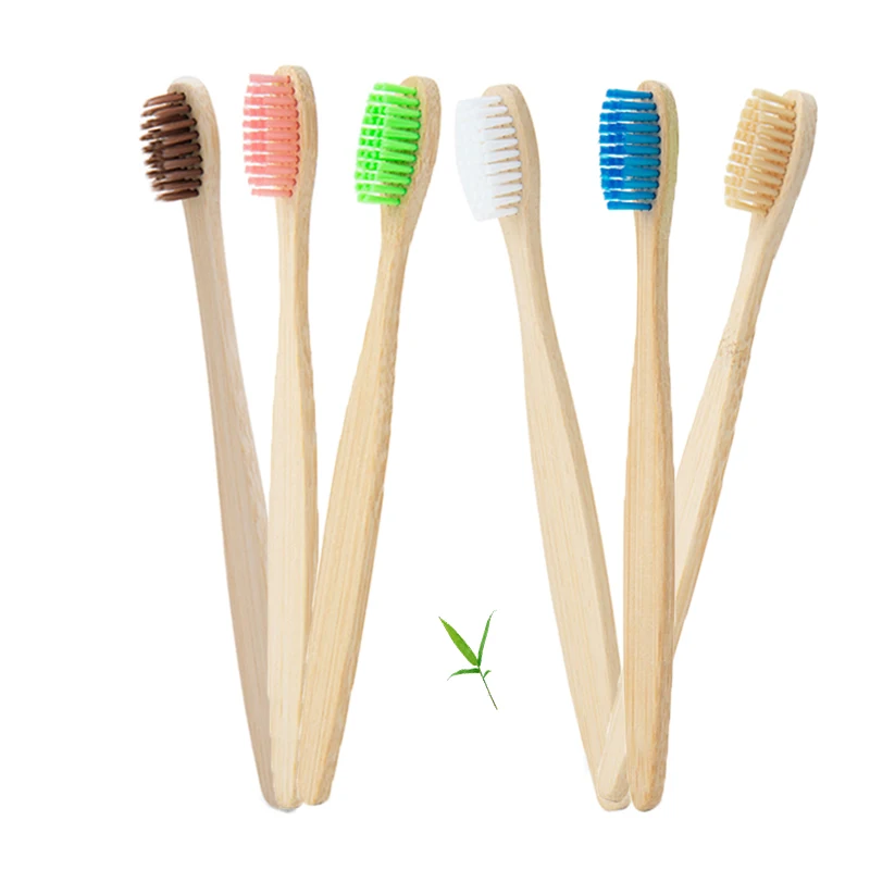 Разные цвета бамбук Зубная щётка Оптовая Прямая доставка Экологичные
