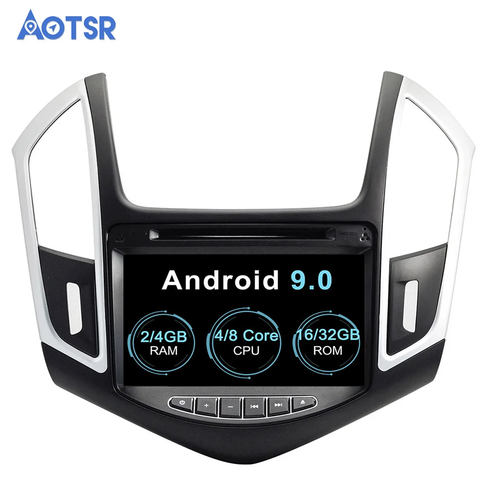 Автомобильный DVD плеер Aotsr Android 9 0 с GPS навигацией для Chevrolet CRUZE 2012 2015 мультимедийный