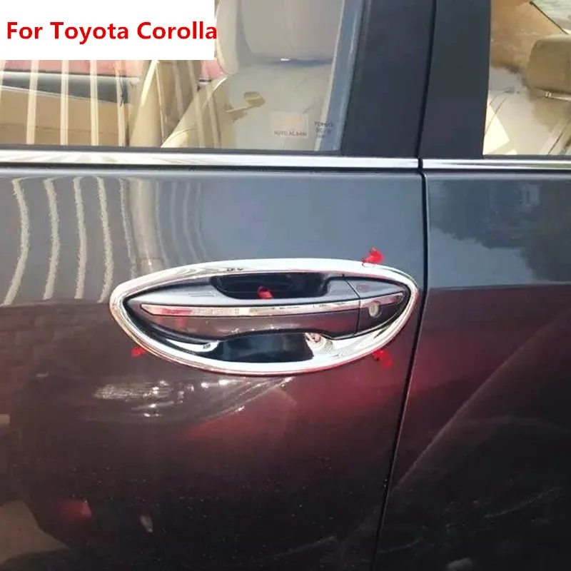 Крышка ручки для наружной двери из АБС пластика Toyota Corolla Altis E170 2014 2015|Хромирование|