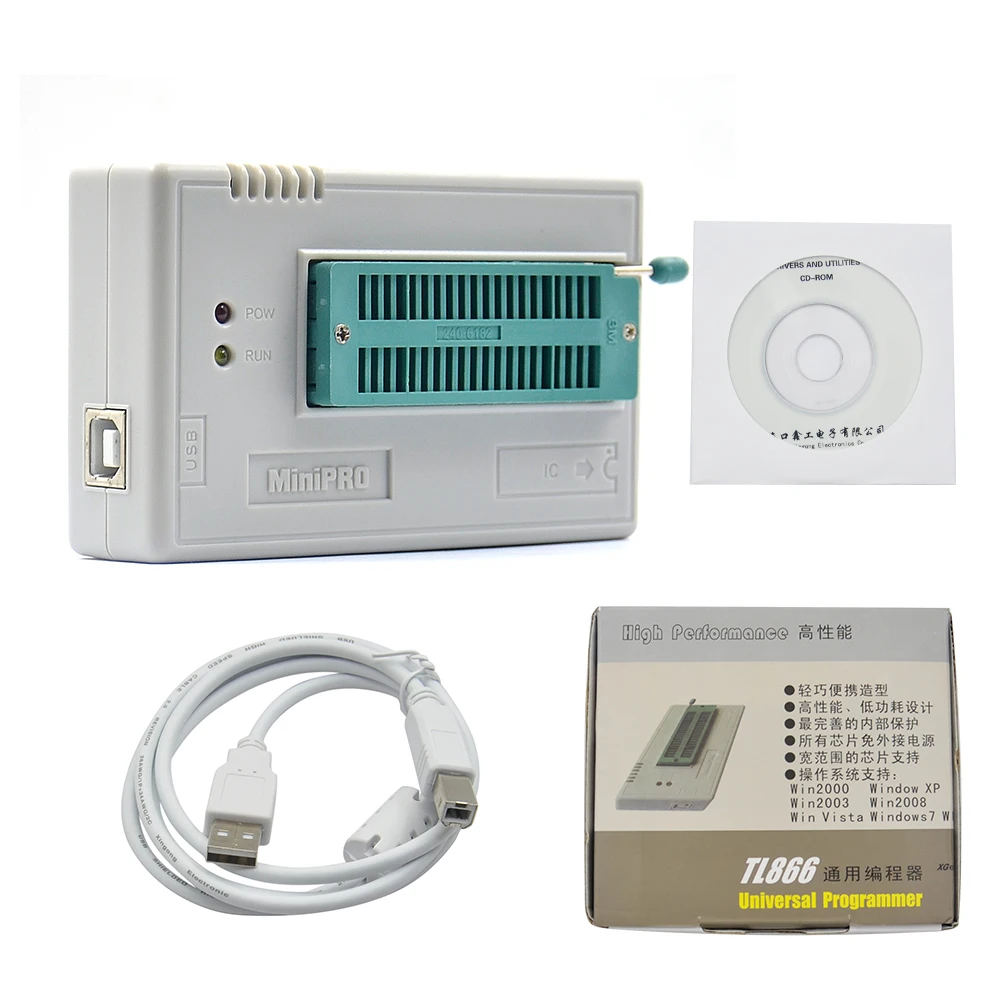 TL866 II MINI PRO TL866 Plus USB Универсальный программатор EEPROM FLASH с адаптерами автомобильный диагностический инструмент