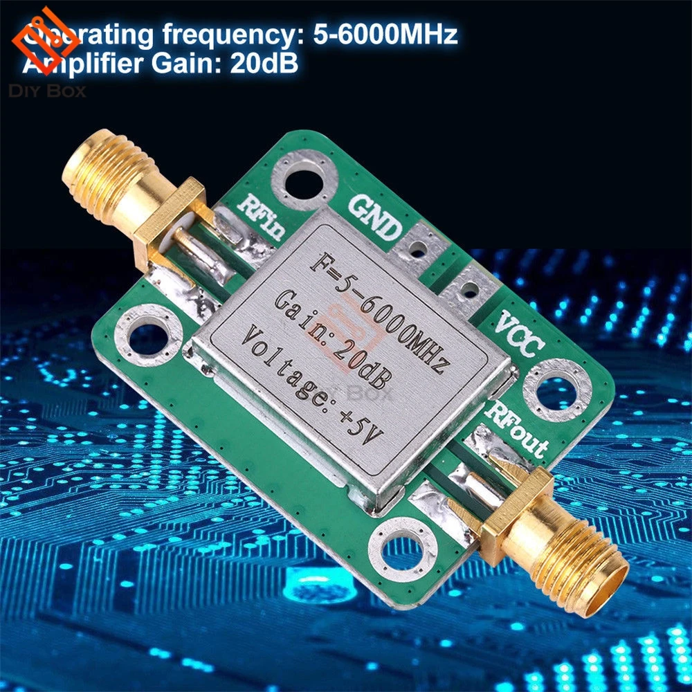 5 M~ 6 GHz RF широкополосный усилитель сигнала Усилитель мощности усиление 20 дБ VFH UHF SHF el