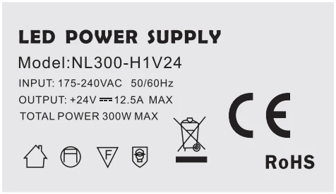 SANPU 24 V светодиодный драйвер 300 W 12A постоянного Напряжение переключение Питание трансформатор 220 V AC Вход тонкий IP20 внутренний алюминиевый свет