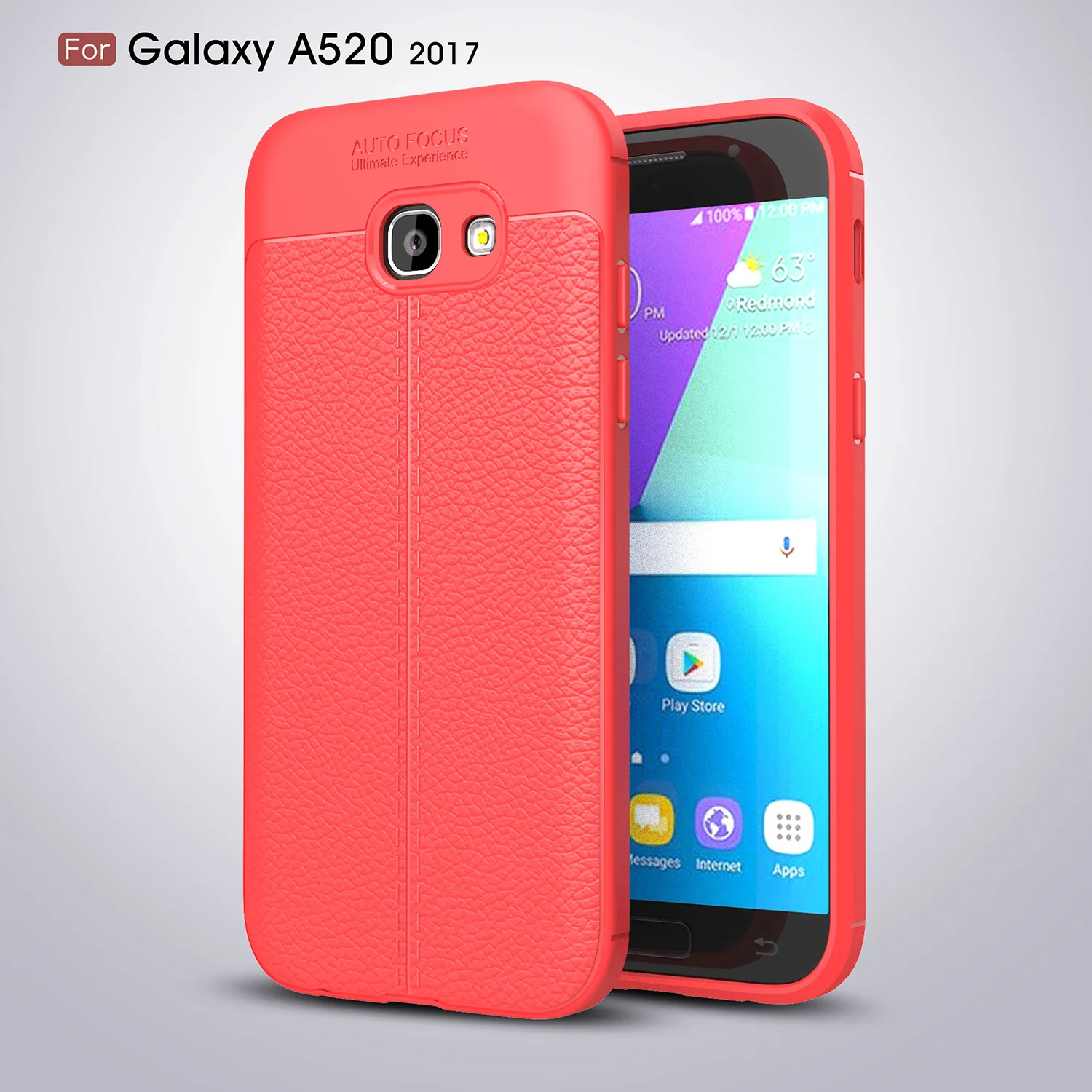 Новый Модный высококачественный мягкий ТПУ личи кожаный чехол для Samsung Galaxy A5 2017
