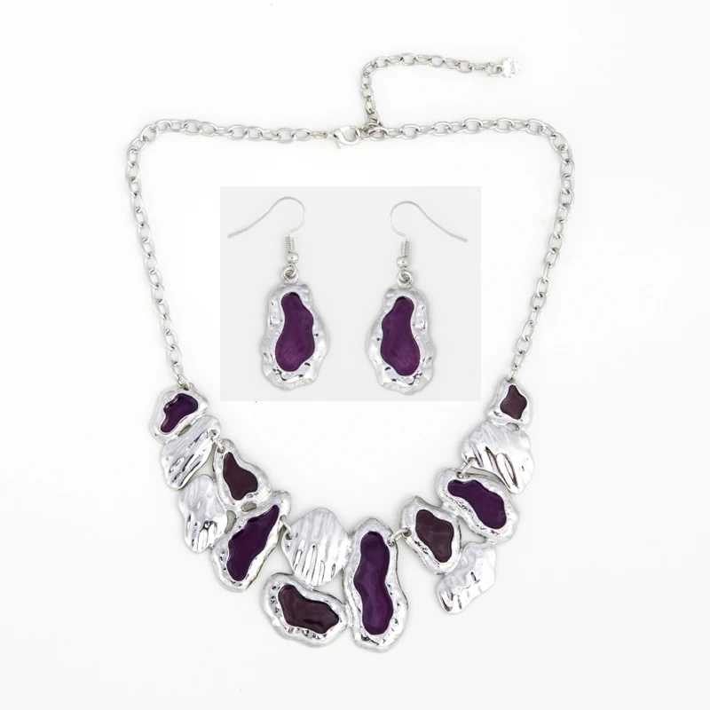 2017 Новый Stlyle Высокое Качество Эмали Ювелирных Изделий Ожерелья и серьги комплект