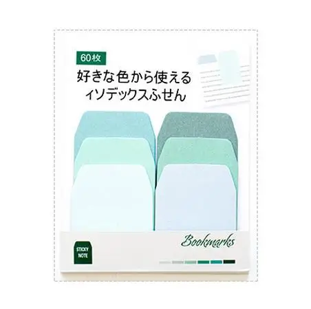 green Hethrone градиентная рампа красочный индекс Милая клейкая бумага для заметок, Канцтовары Kawaii Sticky Notes planner Papeleria sticker Memo notepad - Цвет: green