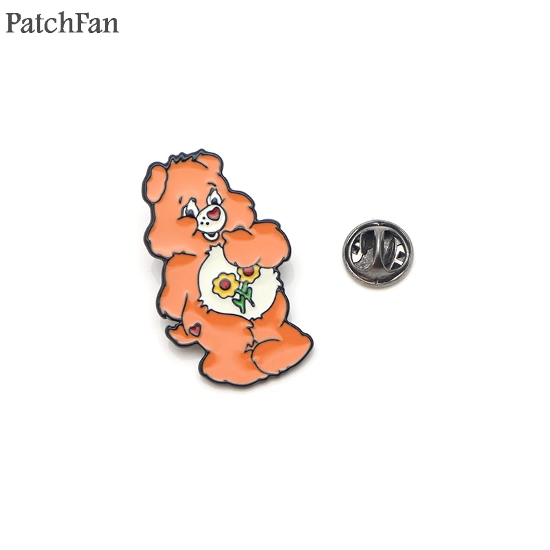 Patchfan уход медведь цинк галстук мультфильм забавные булавки рюкзак одежда броши для мужчин и женщин шляпа Декоративные значки медали A1107