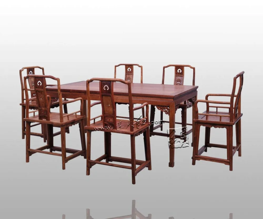 Офисная мебель обеденный стол 1 + 6 розовое дерево 2 м длинное книжное настольное