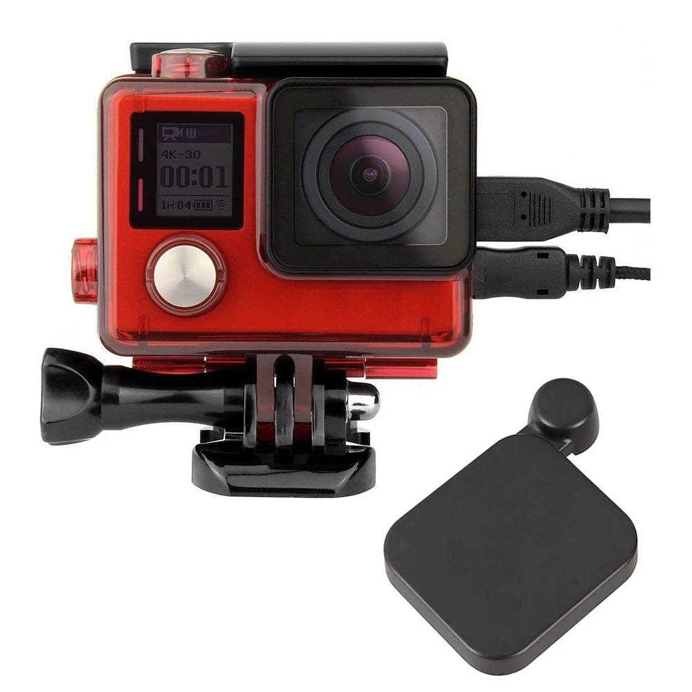 2 в 1 для GoPro Аксессуар Защита объектива водонепроницаемый чехол пластиковый Go Pro