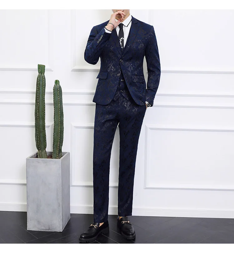 Блейзеры для мужчин сценическая одежда мужская Social Blusa Masculina облегающие Клубные блейзеры 2 шт./3 шт. костюм Homme бизнес