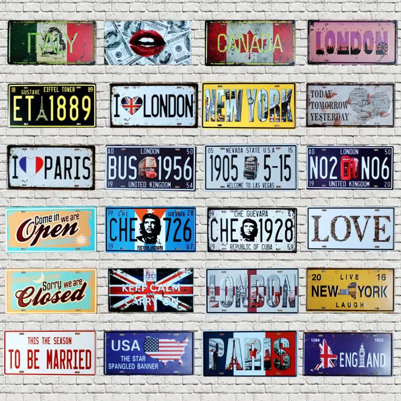Жестяная Табличка с надписью City License металлическая табличка Wall Pub Shop Cafe Home Garage