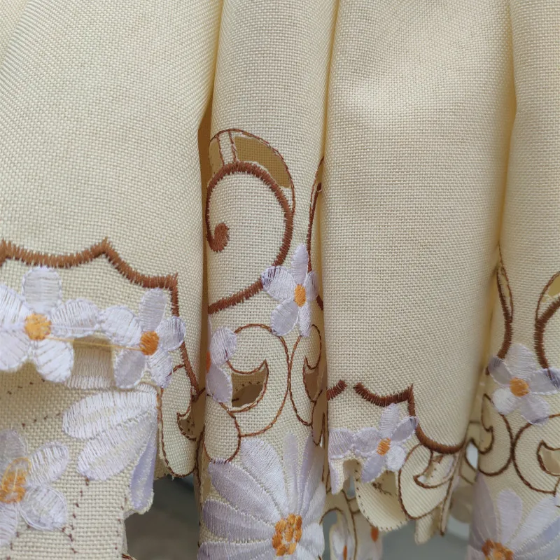 JUYANG. Новая Короткая занавеска с ажурной вышивкой. Шторы для шкафа. Декоративные