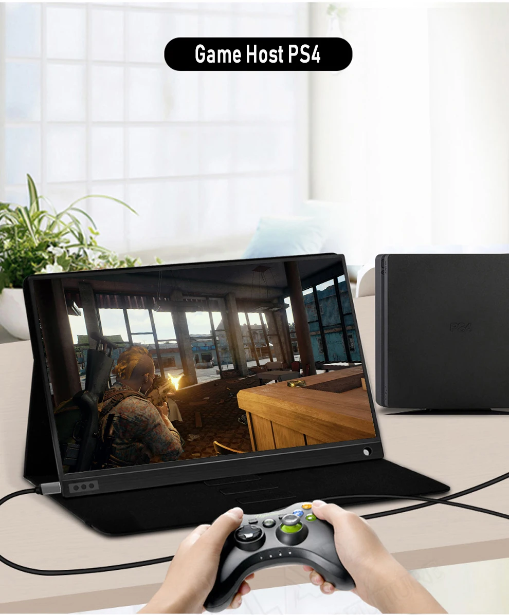 15,6 дюймовый ЖК-монитор Портативный Ультратонкий 1080P ips HD usb type C дисплей для ноутбука телефона xbox Switch и PS4 игровой монитор