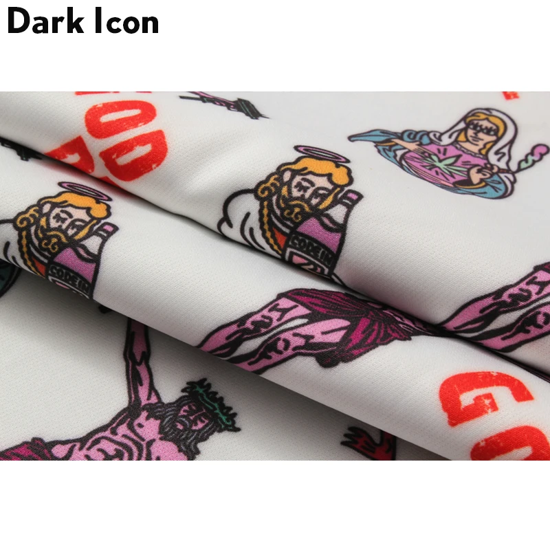 Dark Icon God Devil полная печать гавайская рубашка Мужская хип хоп Летняя Пляжная