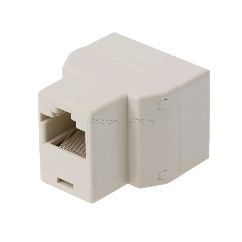 RJ45 CAT5 CAT5E сетевой Ethernet 1to2 Соединительный адаптер оптовая продажа и Прямая