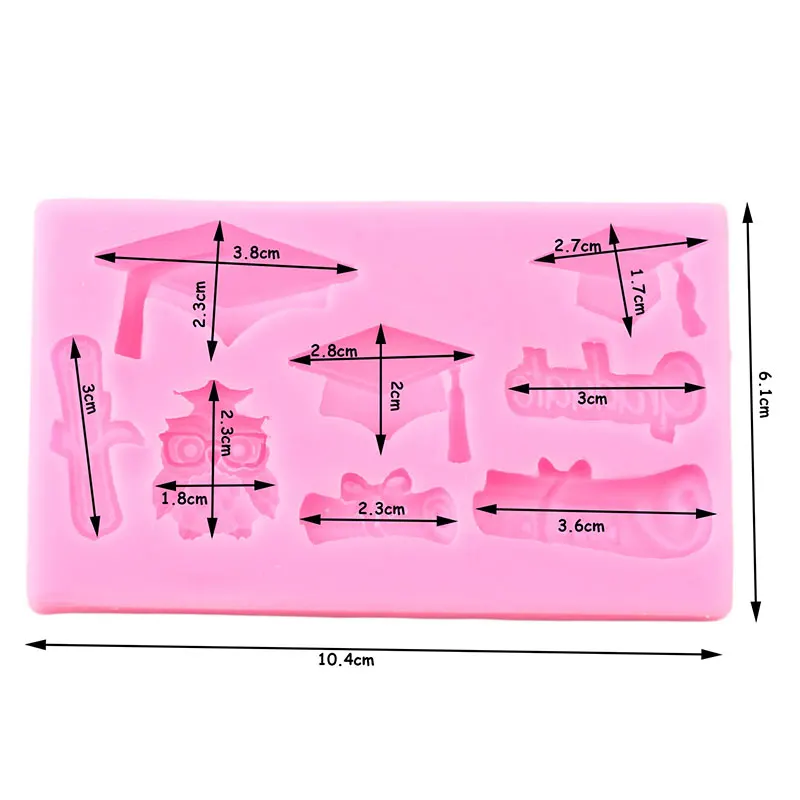 3D выпускные силиконовые формы для шляп совы украшения тортов помадки кекс сделай