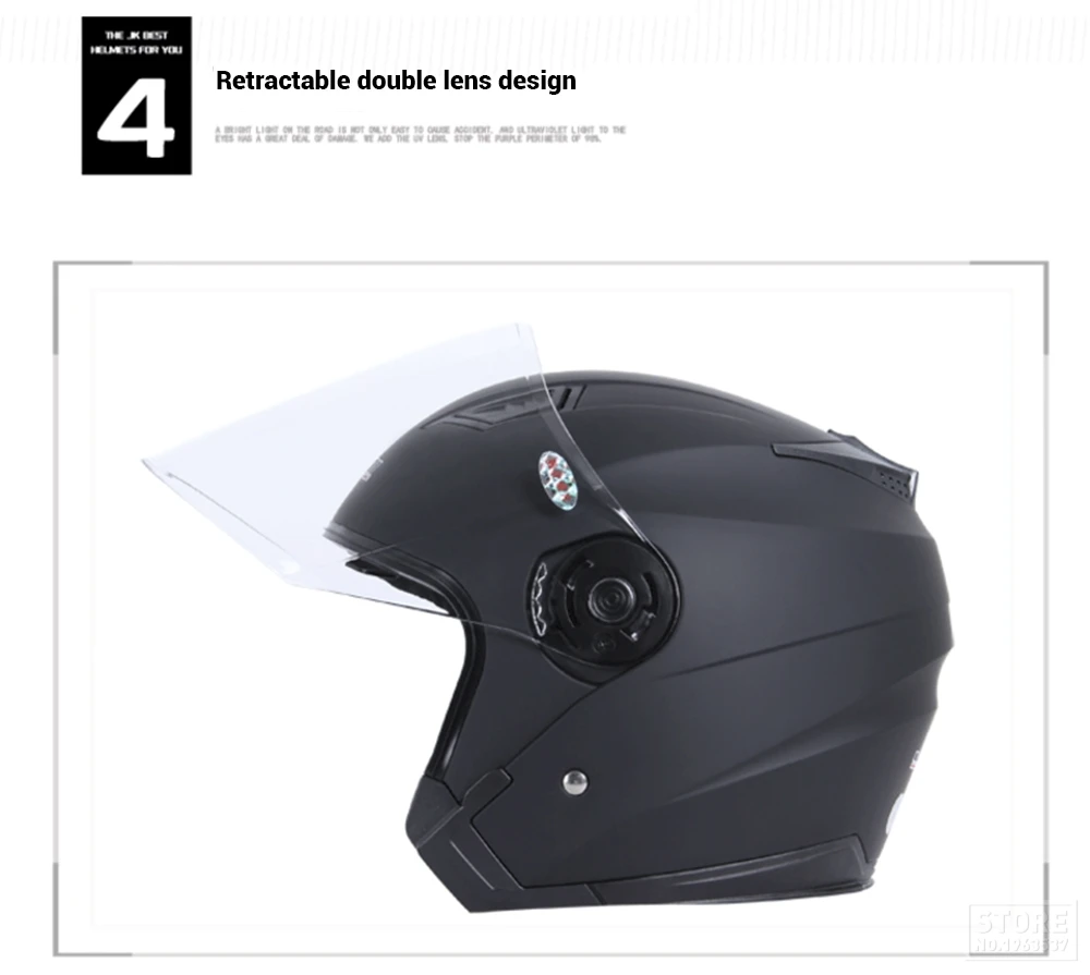 Мотоцикл Jiekai шлем Casco Мото шлем мотоциклетный шлем для мотокросса открытый шлем Ретро винтажный шлем