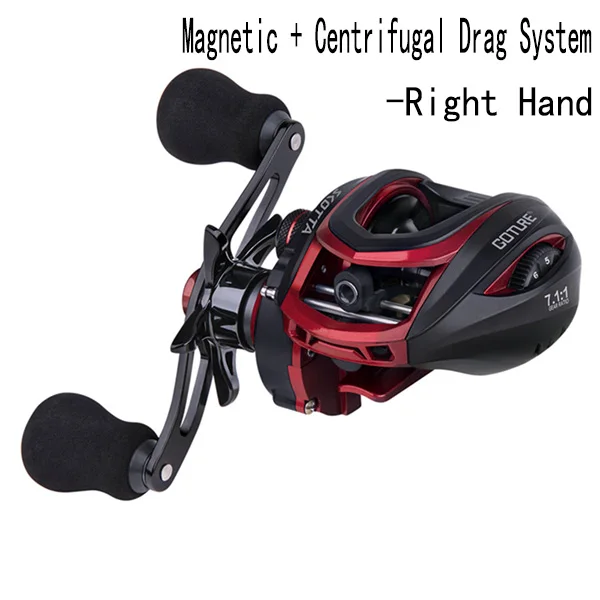 Type 2 Right Hand Goture Scotta катушка для baitcasing 8 кг Макс Drag 7+ 1 BB 7,1: 1 Магнитная и двойная тормозная система высокоскоростное рыболовное колесо для приманки - Цвет: Type 2 Right Hand