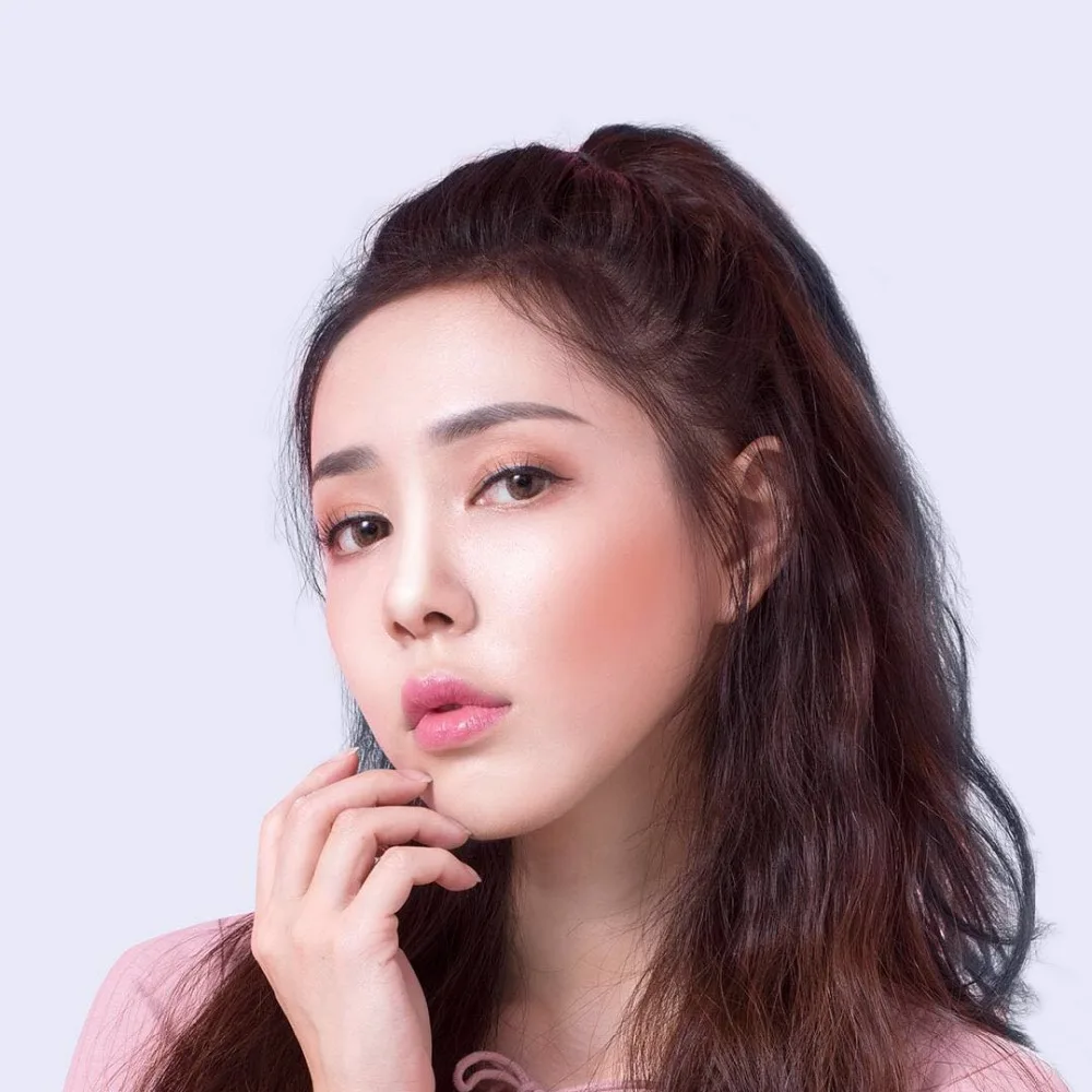 Оригинальные Румяна xiaomi mijia Beauty cosme натуральный розовый двухцветный дизайн с