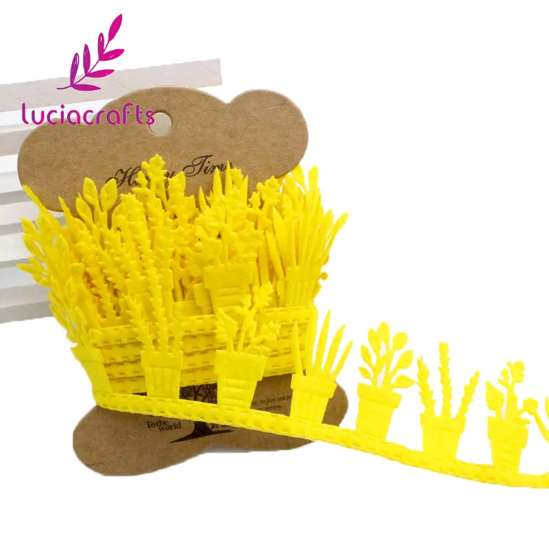 Yellow style 2 Lucia crafts 2y/lot Трава цветок стиль кружева ленты ручной работы кружевная отделка одежды шитье «сделай сам» материал вечерние аксессуары Q0803 - Цвет: Yellow style 2