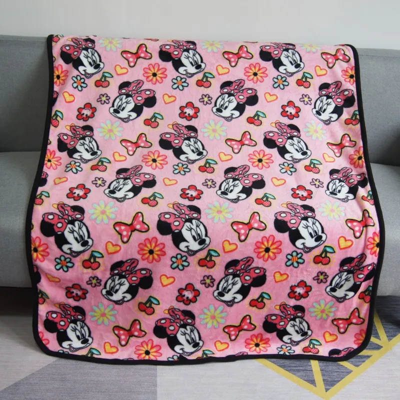 Disney Super Soft Dirty Pink Lovely Minnie Mouse Blanket Throw for Travel Baby Girls on Crib Toddler Sleeping Covers 100x130cm