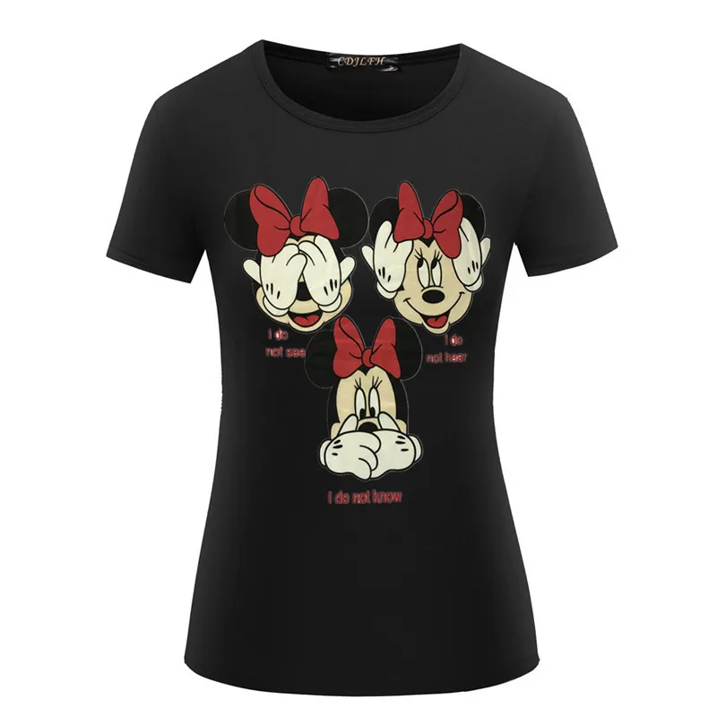 Женская футболка с круглым вырезом CDJLFH летняя повседневная белого цвета в