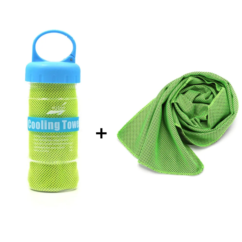 2pcs with one bottle 2 шт наружное быстрое охлаждение спортивное полотенце многофункциональное полотенце из микрофибры для лица мочалка быстросохнущее полотенце для льда s с органайзером для бутылки - Цвет: 2pcs with one bottle