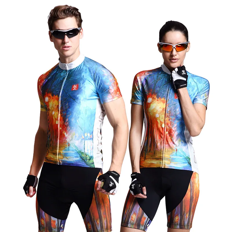 Summer Bicycle Short Sleeve Sets For Men Women Quick Dry Breathable Cycling Running Jersey Suits Clothing Bike Equipment