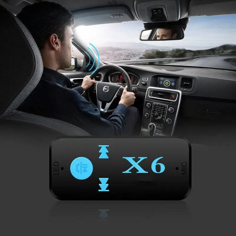 AUX Bluetooth приемники автомобильный комплект с микрофоном Музыка X6 беспроводной