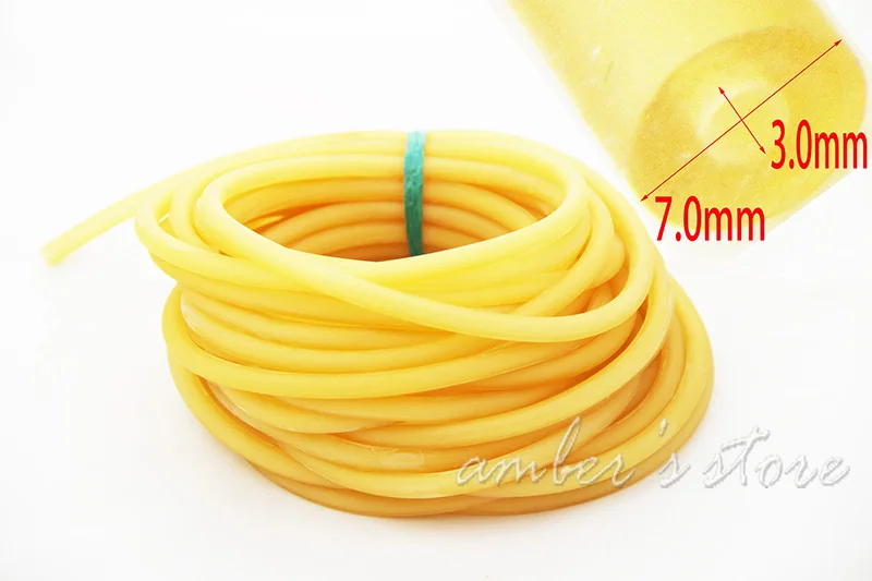 Желтая резиновая латексная трубка длиной 10 м наружный диаметр 7 0 мм внутренний 3