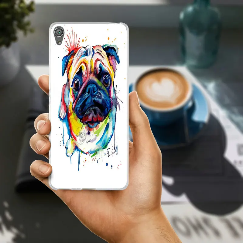 Дружба Оригинальный чехол pug Life тонкий мягкий силиконовый для телефона sony Xperia Z