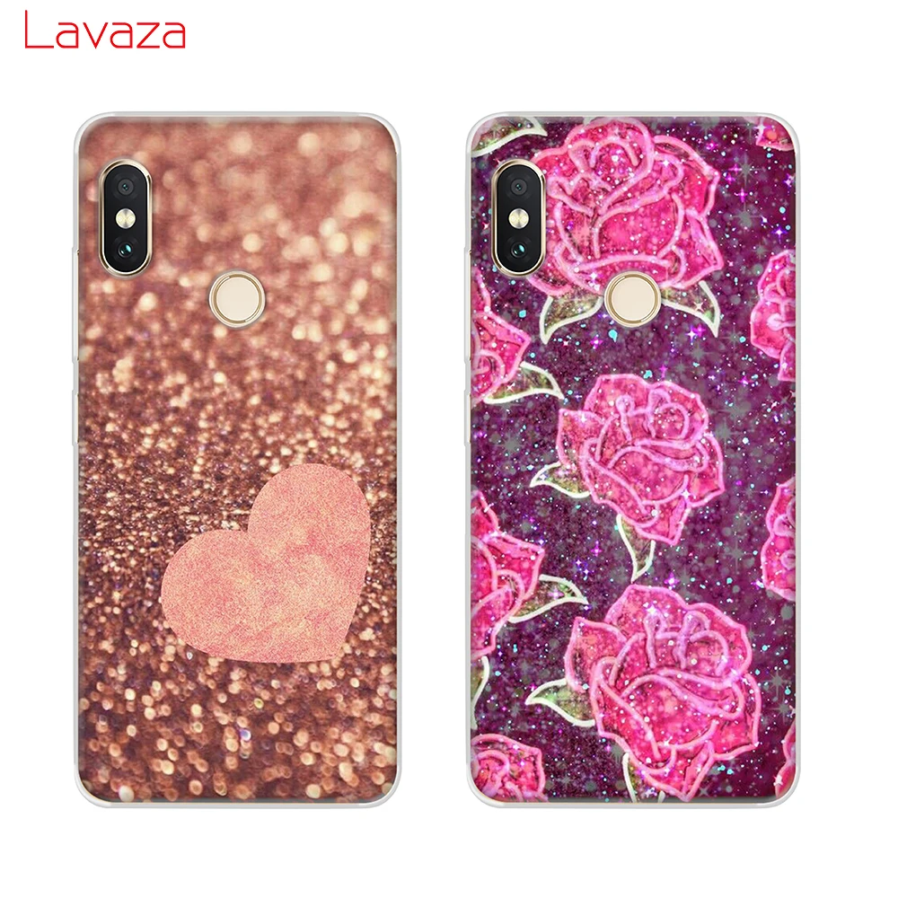 Жесткий чехол для телефона Lavaza Gold Pink rose с блестками Huawei P30 Pro Lite Nova 3 3i Honor 8 9 10 7A