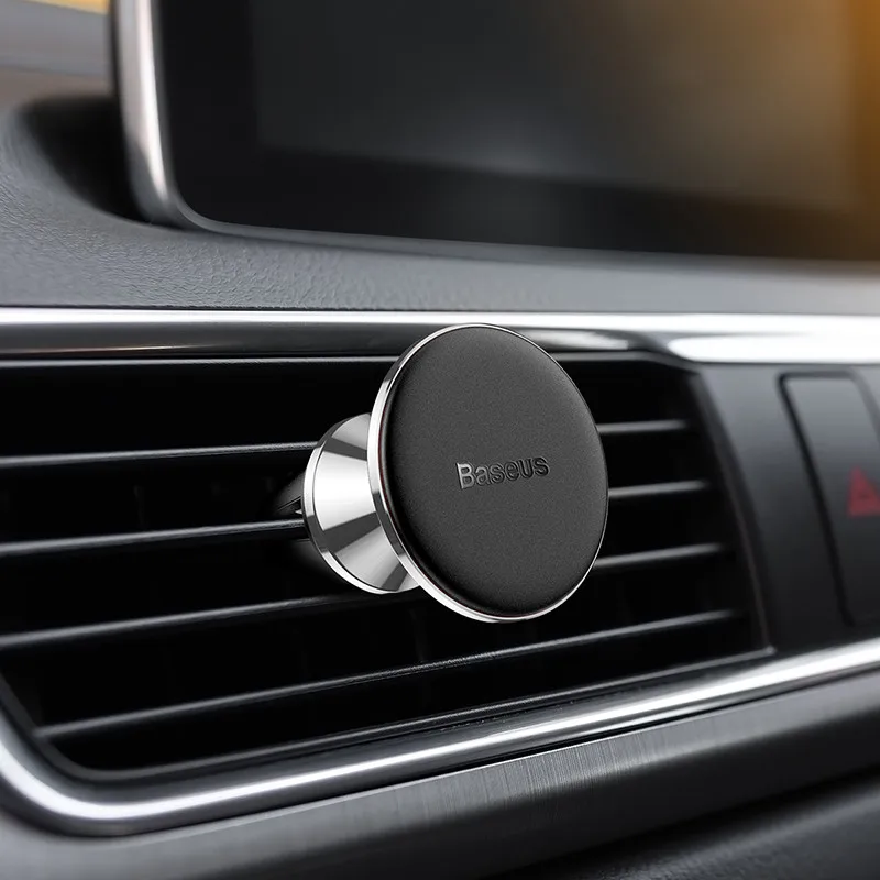 Silver Air Vent Baseus магнитный автомобильный держатель для телефона крепление на вентиляционное отверстие с магнитной поддержкой смартфона для iPhone X XR Xiaomi Redmi Note 7s 4-6,5 Дюймов - Цвет: Silver Air Vent