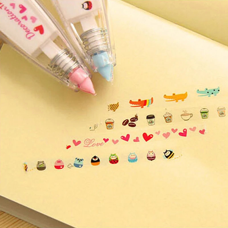 5 шт./лот популярная креативная мультяшная Корректирующая лента с нажимом милые