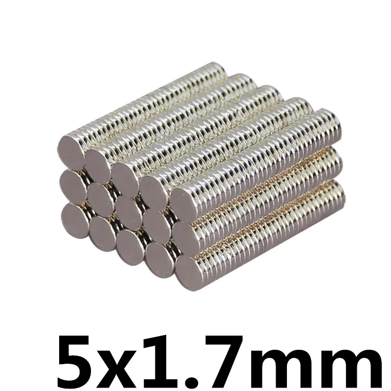 Супер Сильные Редкие земные магниты Неодимовый Магнит 5x1 7mm круглый магнит N35 20