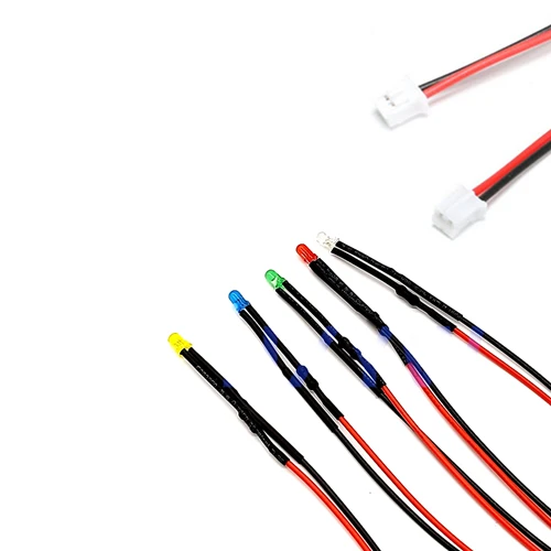 

100Pcs 3V 5V 6V 9V 12V 24V 36V 48V 110V 220V Diffused 3mm Pre-wired LED With 20cm Wire And PH2.0, Warm White,Orange,Pink,Purple