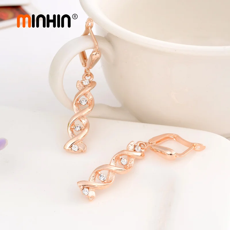 Комплект украшений MINHIN из 3 предметов с золотым покрытием модный аксессуар для