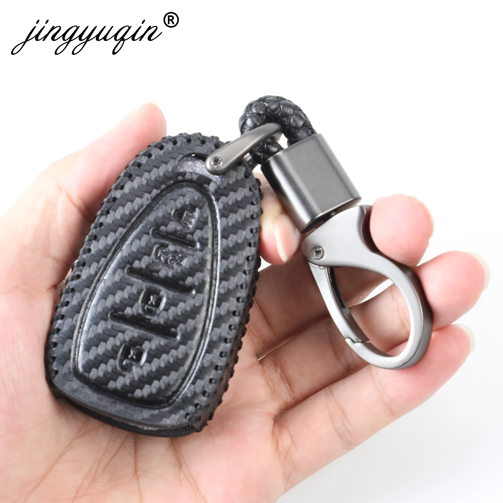 Carbon Styling Leather Car Key Case For Chevrolet Cruze Malibu Spark Sonic Impala Equinox Volt Trax Camaro Remote Fob Cover | Автомобили и