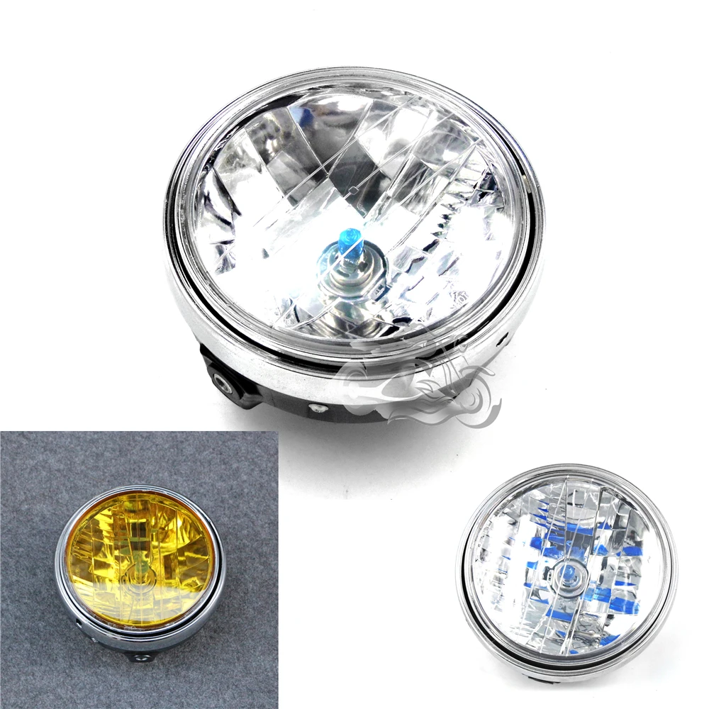 Motorcycle Round Chrome Halogen Headlight Lamp For Honda CB400 CB500 CB1300 Hornet250 Hornet600 Hornet900 VTEC VTR250 | Автомобили и