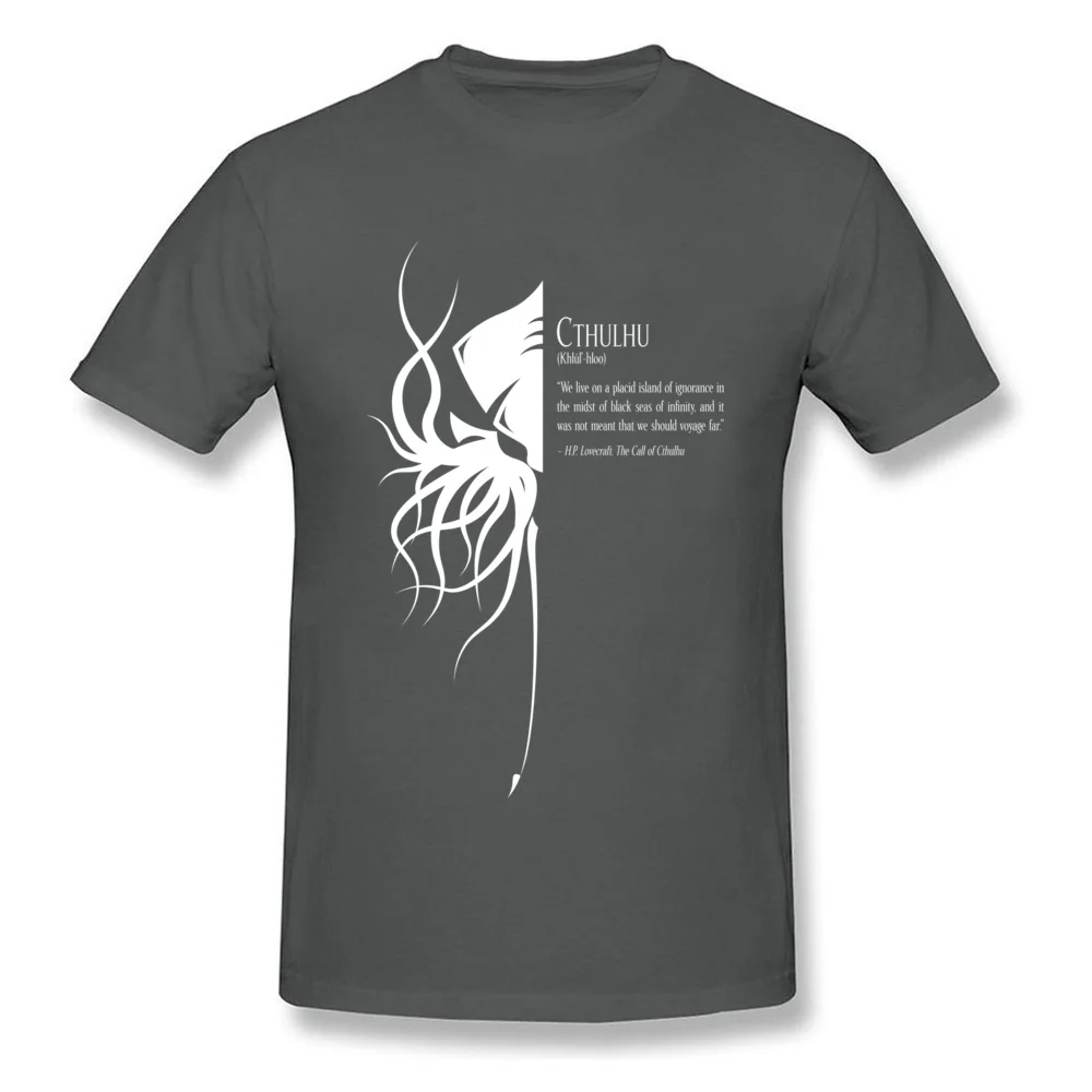 Cthulhu футболка Летняя футболка мужская футболка с принтом черно-белая одежда с коротким рукавом мультяшная футболка гик шик топы хлопок