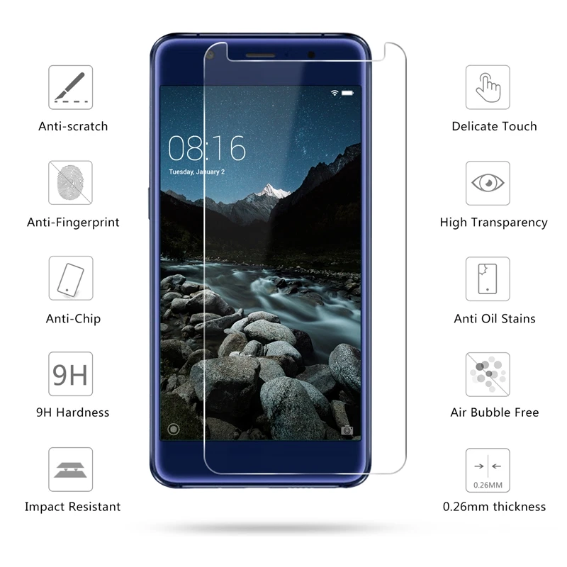 2 шт./лот 2.5D 0 26 мм 9H Премиум Закаленное стекло для Hisense A2 Pro 5 дюймов Защитная пленка