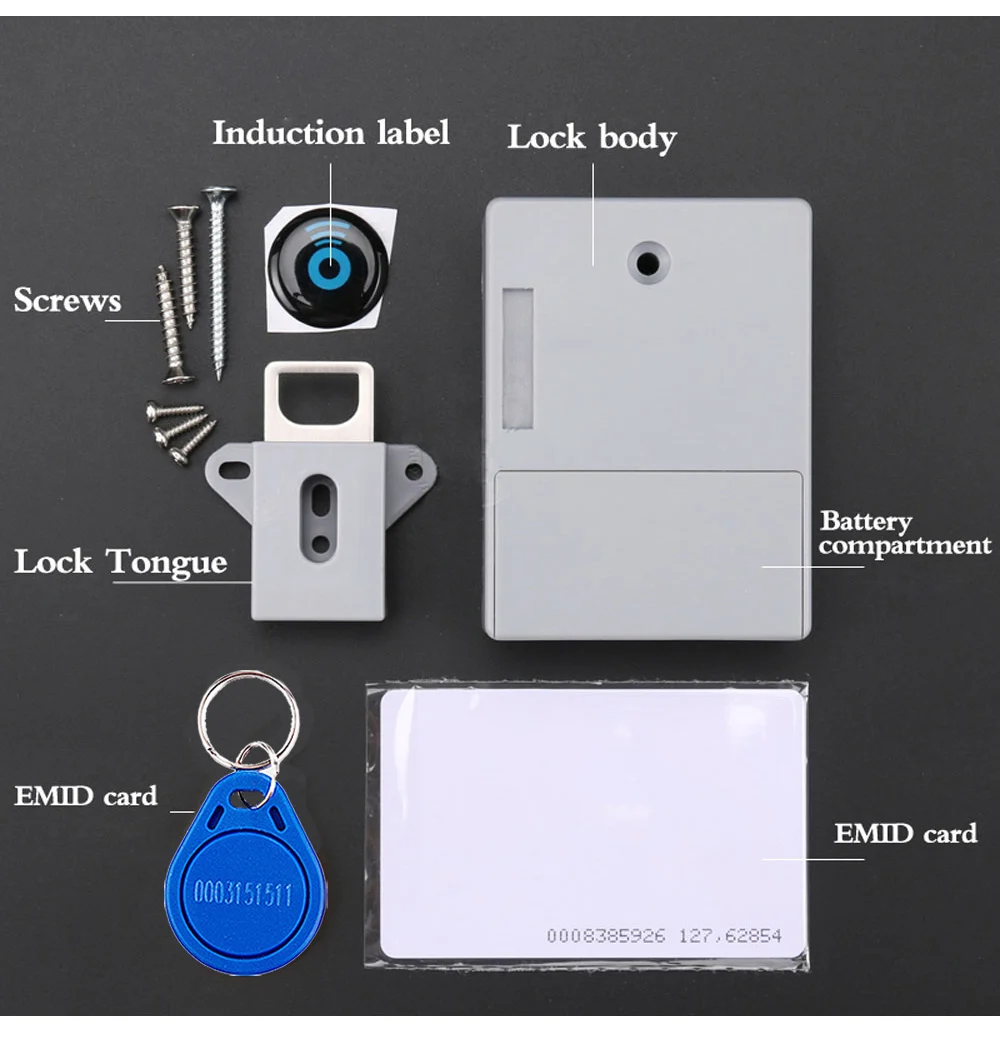 RFID интеллектуальный датчик замок для шкафа невидимый скрытый EMID125K шкафчик шкаф ящик обувного шкафа дверной замок